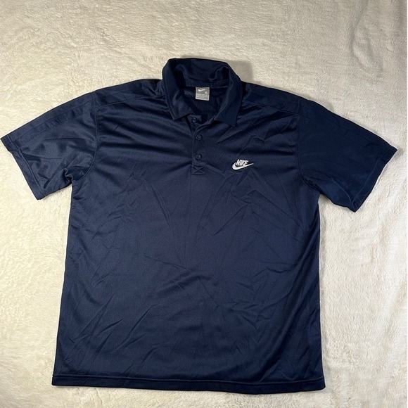 Nike Other - Nike Navy Blue Short Sleeve Golf Polo Shirt Mens XL Dri-FIT Performance